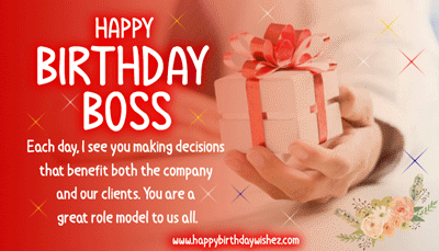 Sweet Birthday wishes for boss