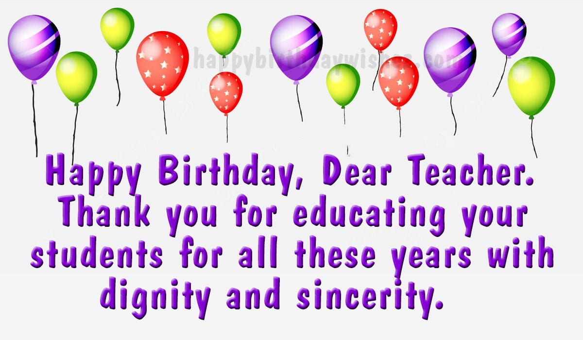 happy birthday teacher image