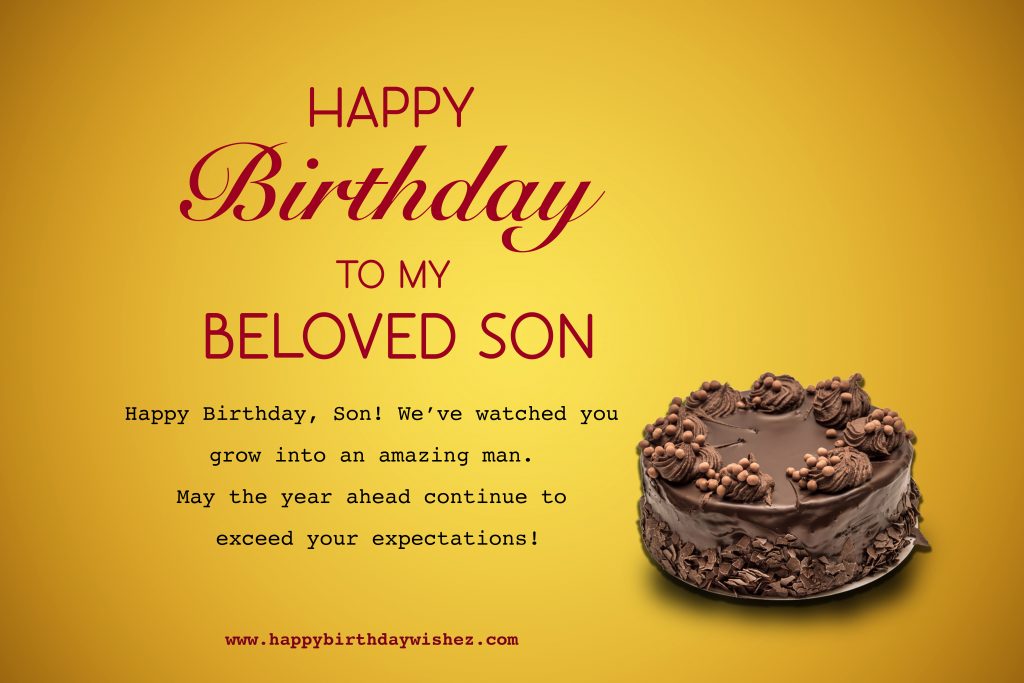 Sweet birthday greetings for son