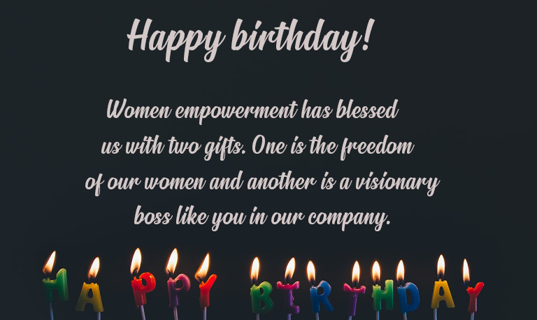 happy birthday female bos