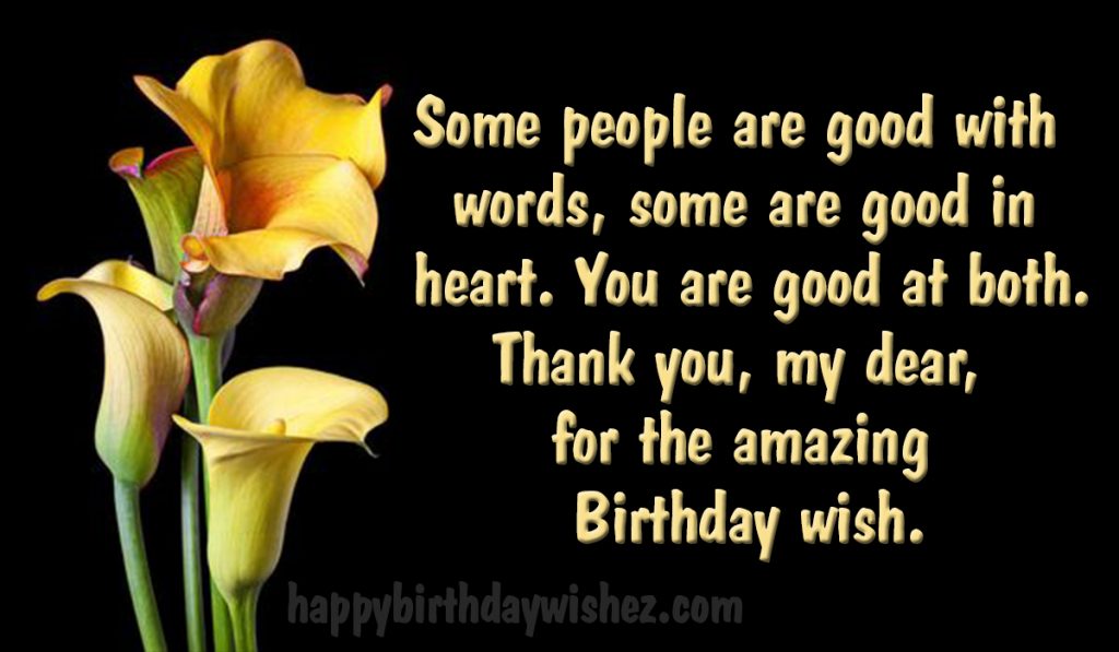 birthday wishes thank you message
