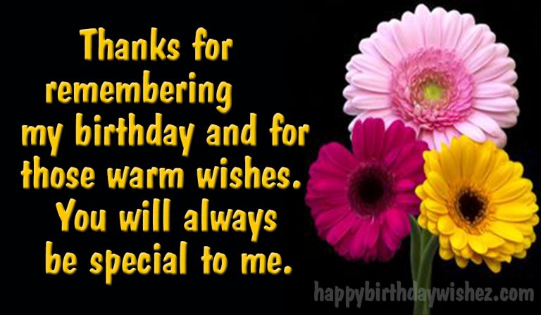 Thank You For Birthday Wishes & Messages – Happy Birthday Wishes