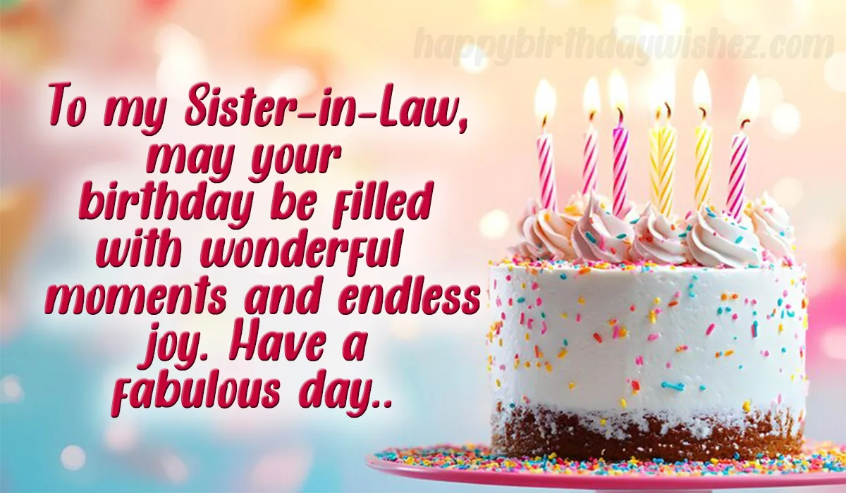 birthday wishes for sister in law