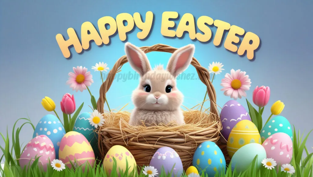 happy easter image greeting card