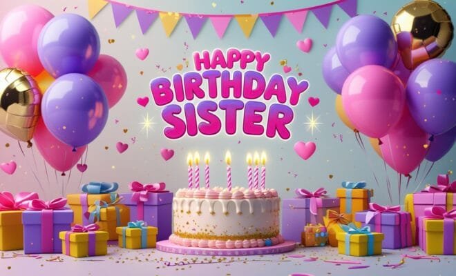 birthday greeting card for sister