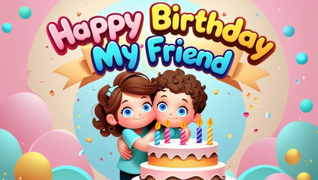 cute bday image for friend