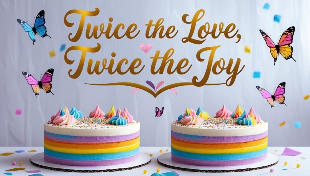 birthday greeting card for twins