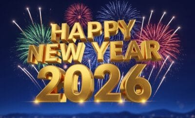 happy new year 3d image