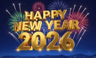 happy new year 3d image