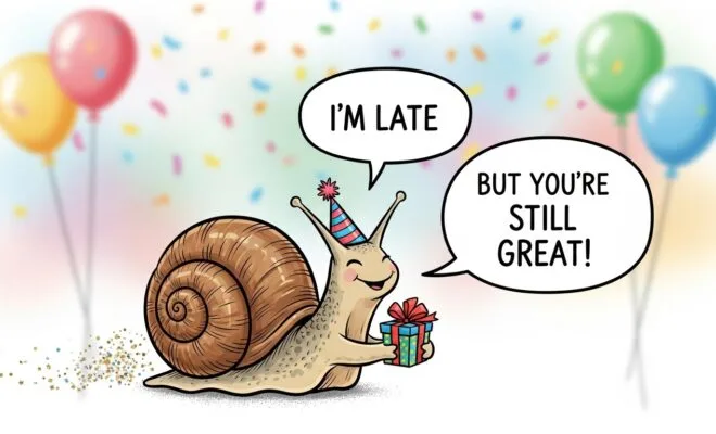 late birthday wishes