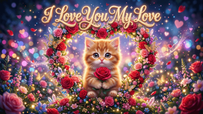 Romantic I Love You Teddy Bear Image