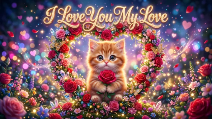 Romantic I Love You Teddy Bear Image