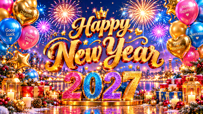Happy New Year 2027 β Beautiful Wishes, Greetings & Celebration Ideas