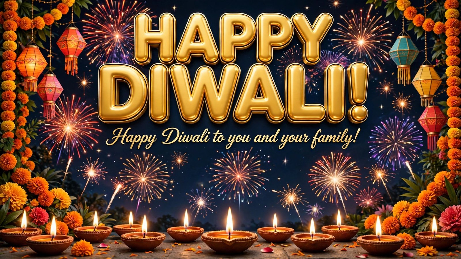 Happy Diwali image — Happy Diwali to you and your family